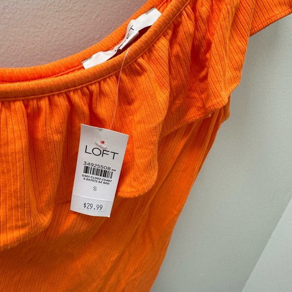 Orange one shoulder top with ruffle detail - Picture 2 of 2